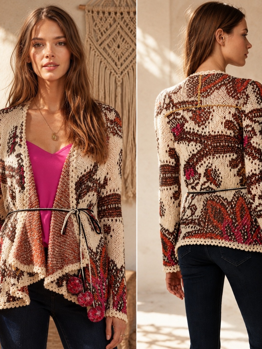 Moth Anthropologie Pleiades knit cardigan Sz L
